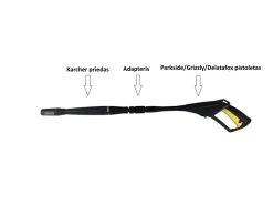 Alternative view of Adapteris KARCHER K serijos priedų prijungimui prie GRIZZLY ir PARKSIDE įrenginių