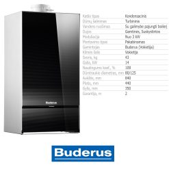 BUDERUS LOGAMAX PLUS GB172i 14 Dujinis Kondensacinis katilas