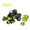 Akumuliatorinis vejos traktorius Ryobi RY72ZTRX107-210, 72 V, 2x10 Ah, 107cm